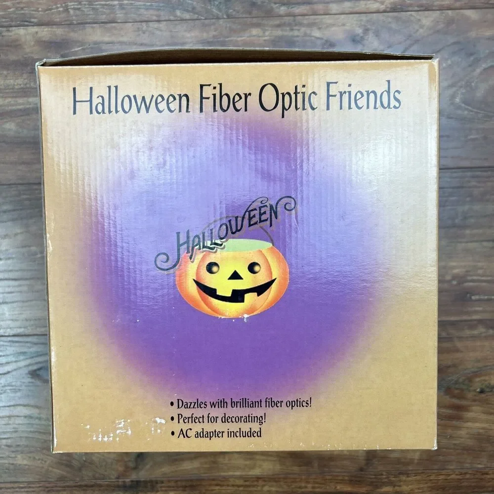 Gemmy Halloween Fiber Optic Friends Happy Ghost 2006 Open Box Complete‎ Tested